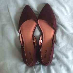 Maroon Pointed Flats